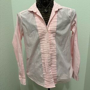 🎀 VINTAGE 80s Diane von Furstenberg Pink Pintuck Blouse